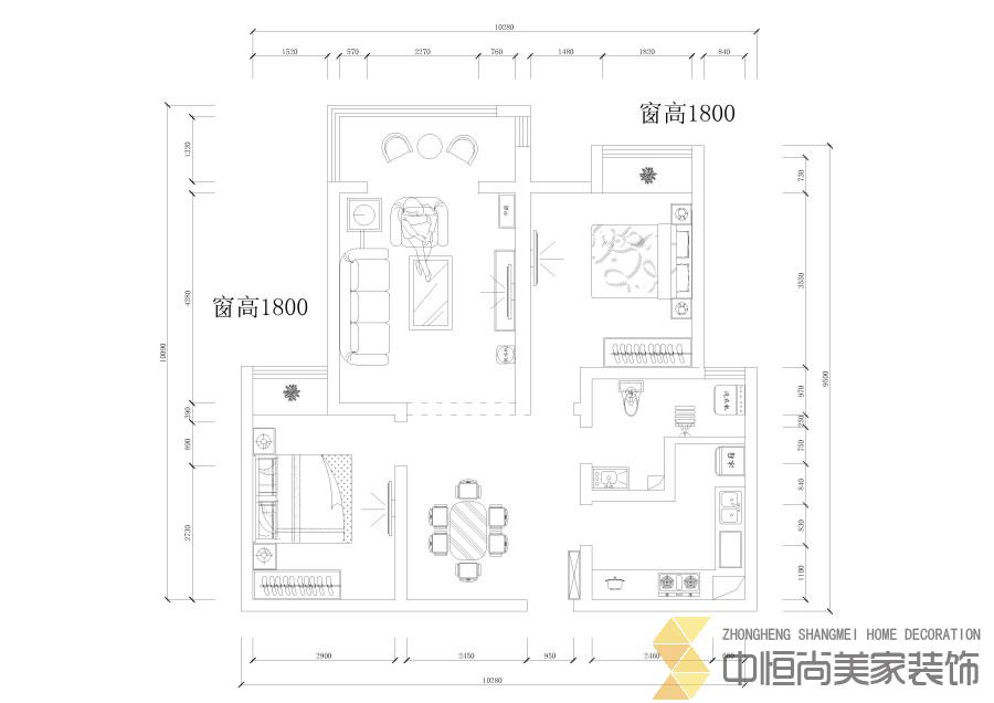 西安,西安家裝,西安家裝設(shè)計(jì),西安小戶型設(shè)計(jì)公司,裝修案例東晉桃園效果圖